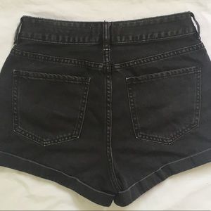 High Waisted Black Mom Shorts
